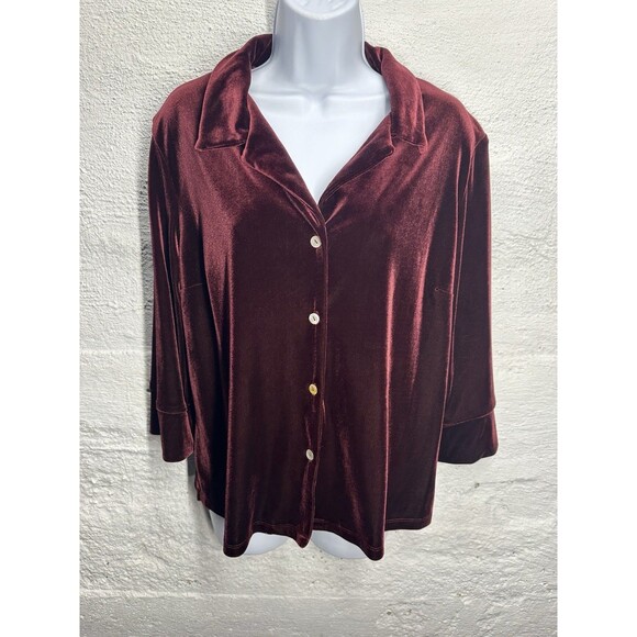 Boston proper vintage women’s velvet top size large - Picture 1 of 15